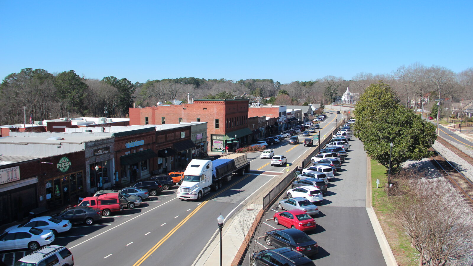 A 2020 view of downtown Acworth, Georgia