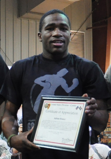 Boxer Adrien Broner posing at a public event in 2011