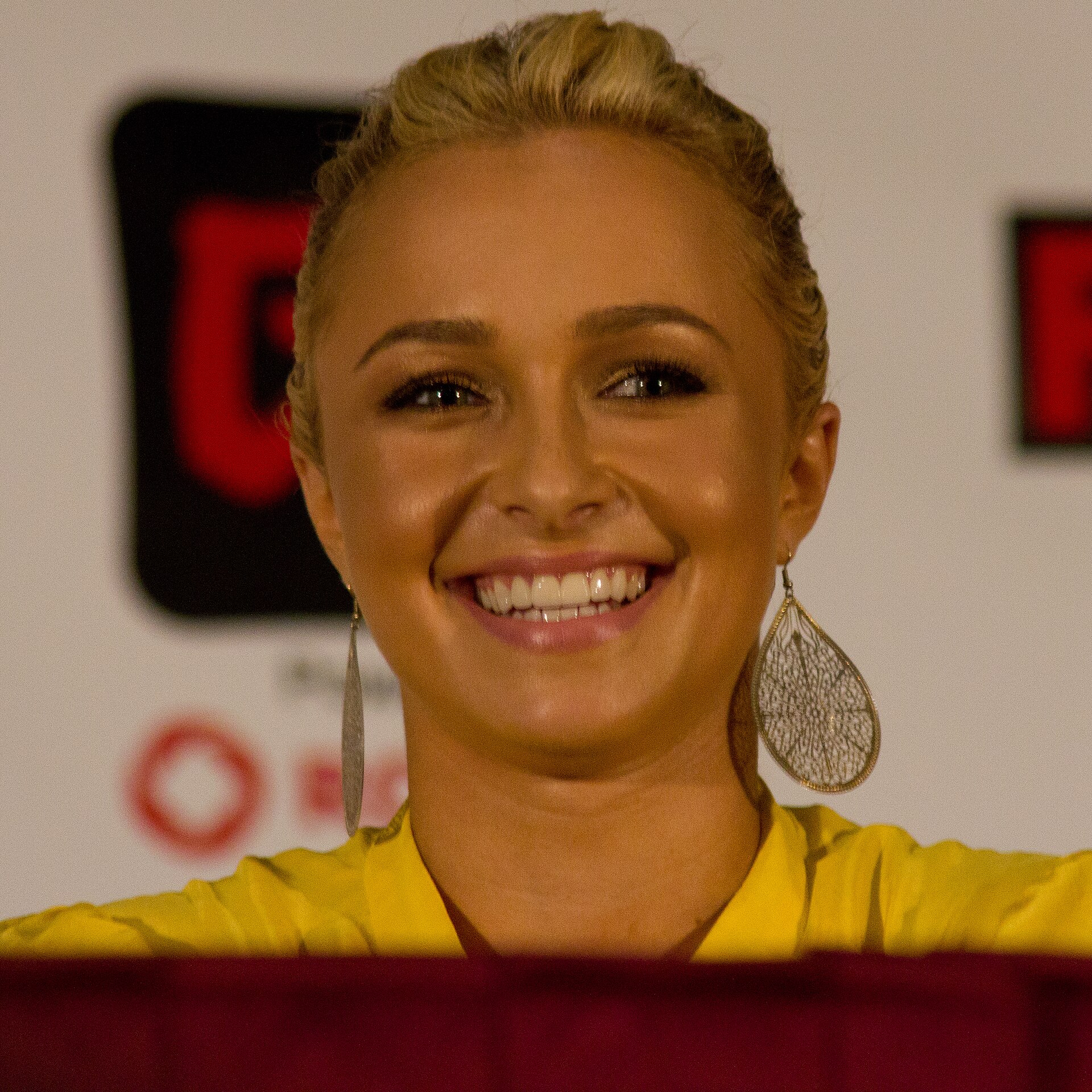 Hayden Panettiere smiling at a public event in 2011