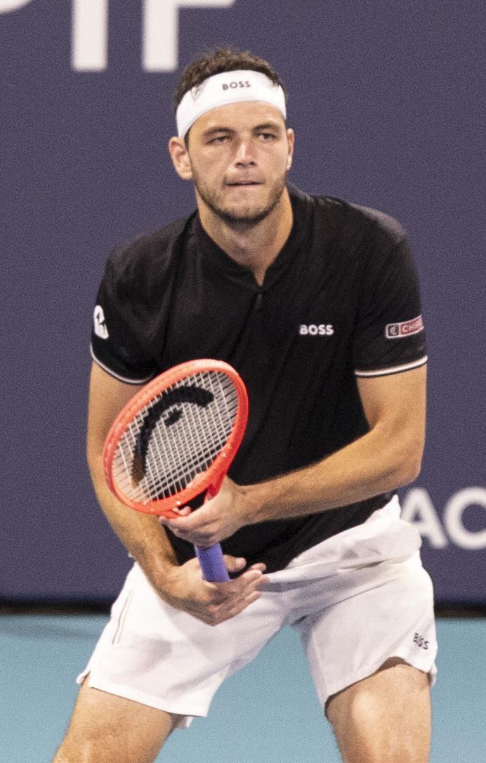 Tennis player Taylor Fritz at the 2025 Miami Open