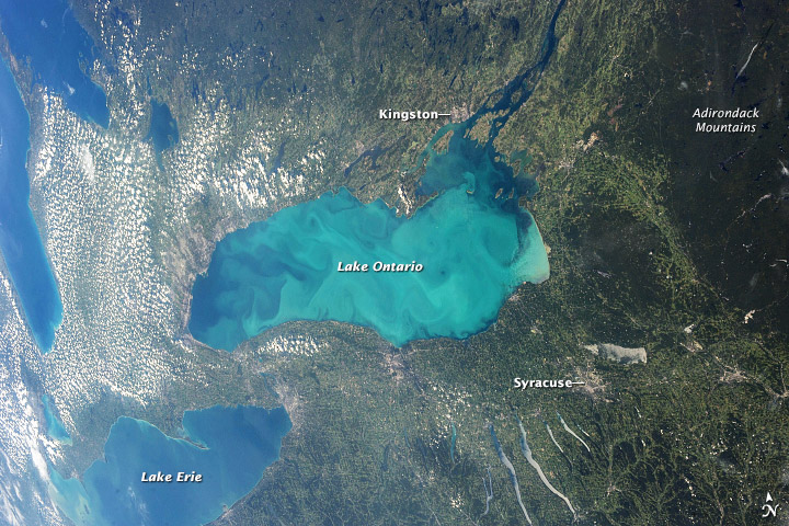 NASA satellite view of Lake Ontario from the International Space Station