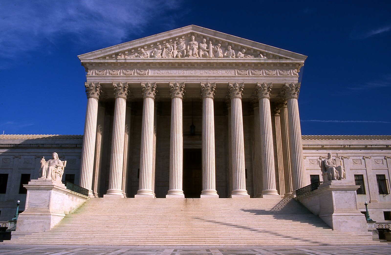 United States Supreme Court building viewed from across the street in Washington, D.C.