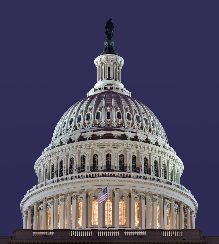 The dome of the United States Capitol in Washington