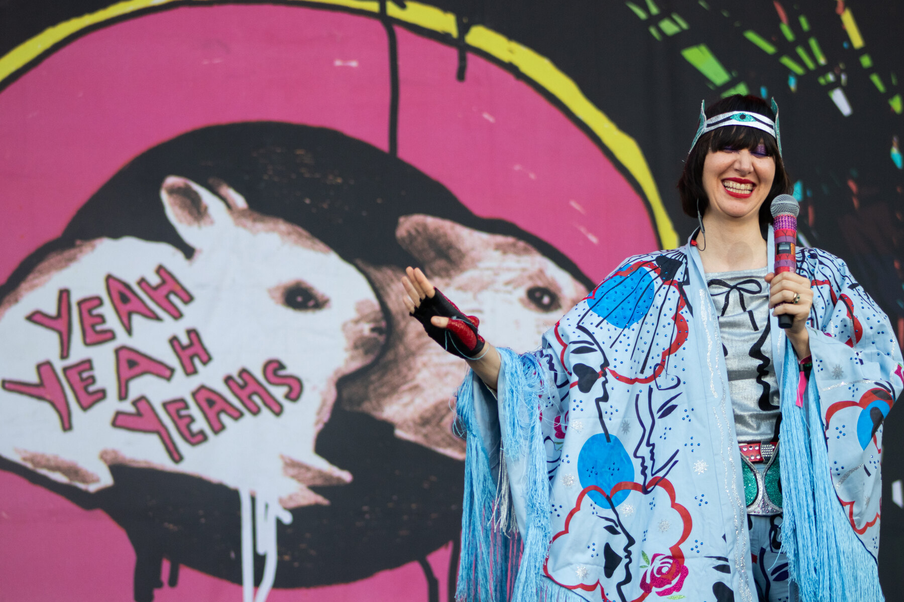 Karen O performing live with Yeah Yeah Yeahs at Corona Capital Guadalajara