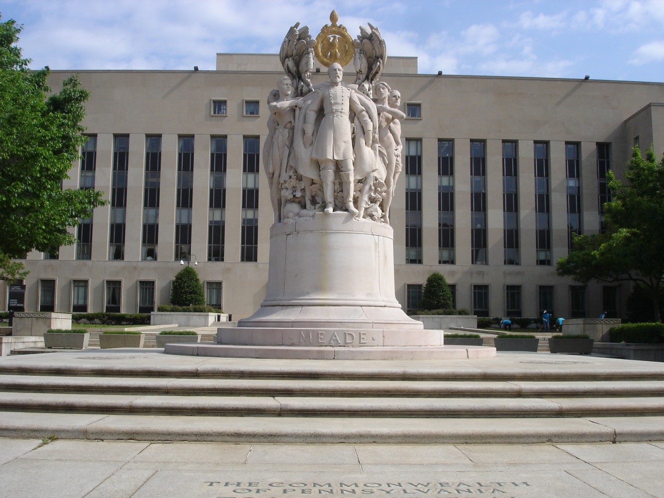 The Meade Memorial in front of the E. Barrett Prettyman Courthouse