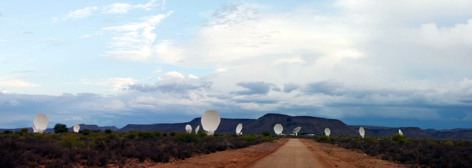 MeerKAT radio telescope dishes in South Africa