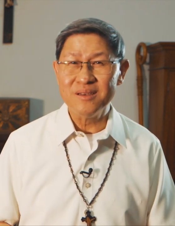 Cardinal Luis Antonio Tagle speaking at a Catholic event