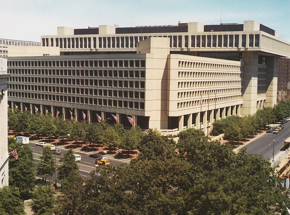 The J. Edgar Hoover FBI headquarters building in Washington, D.C.