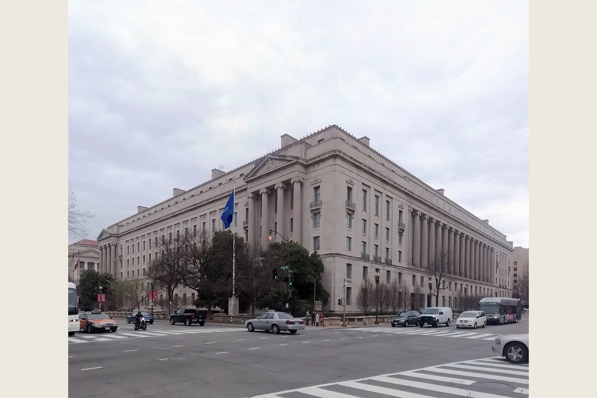 The Robert F. Kennedy Department of Justice Building in Washington, D.C., photographed in 2014.