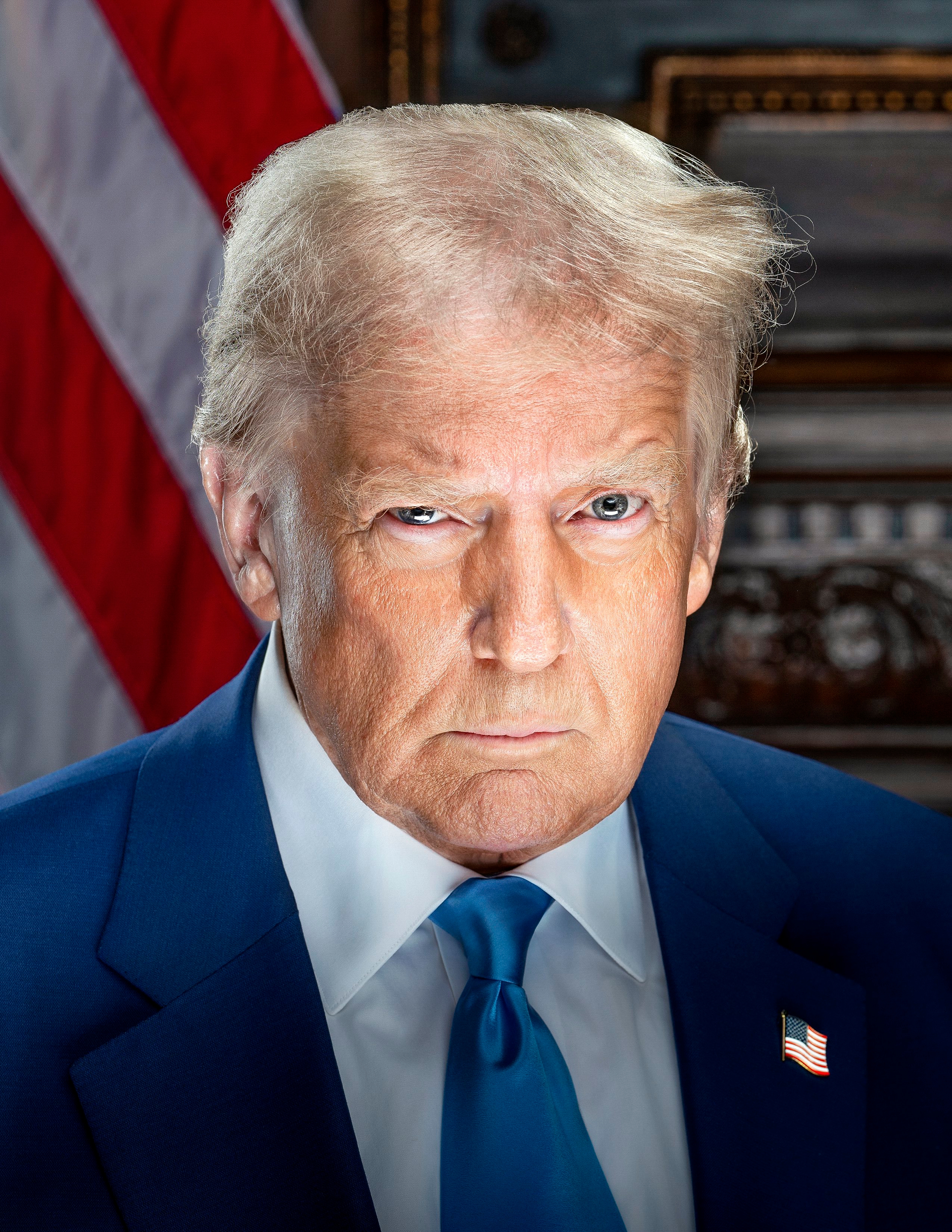 President Donald Trump in his official January 2025 portrait