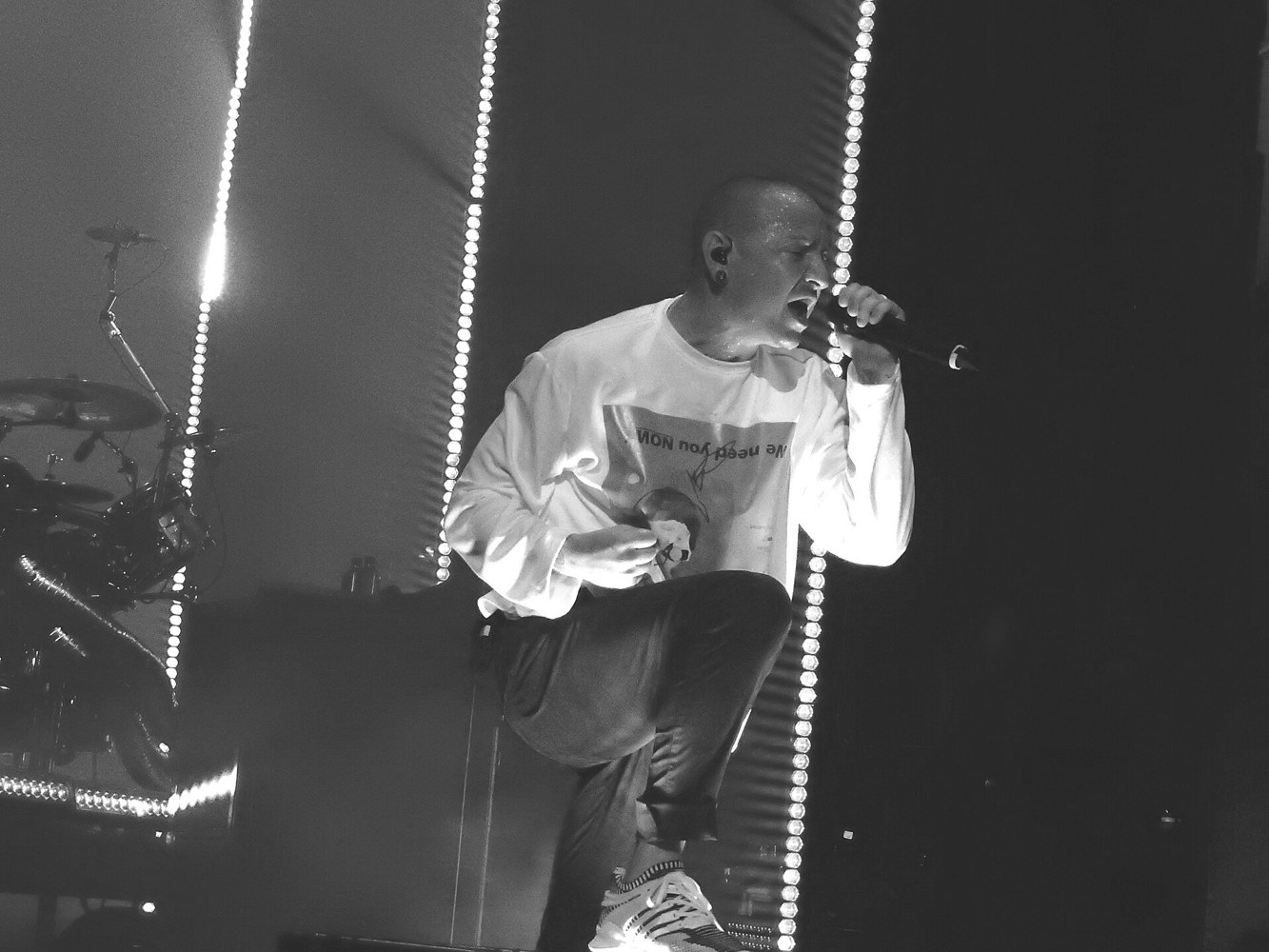 Linkin Park performing live onstage
