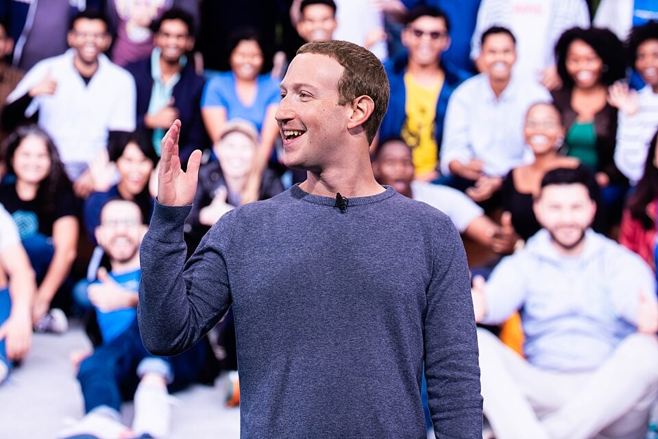Mark Zuckerberg speaking at Facebook’s F8 developer conference in April 2019