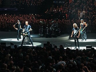Metallica performing at the O2 in London in October 2017