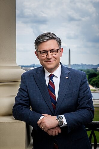 Official portrait of House Speaker Mike Johnson