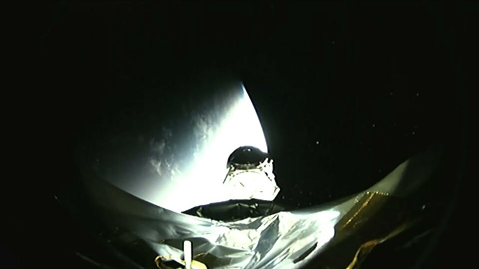 NASA’s TESS spacecraft separating from its Falcon 9 booster in 2018