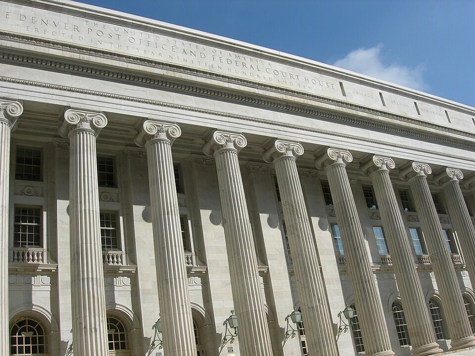 Byron White United States Courthouse in Denver photographed in July 2008