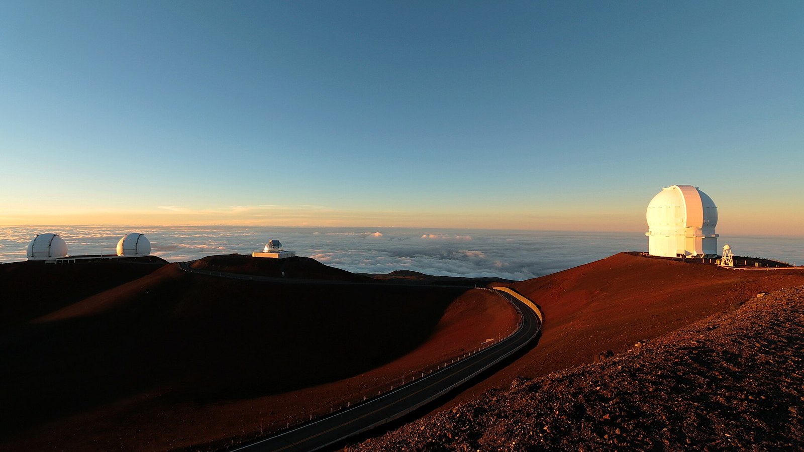 Keck Observatory telescope dome on Mauna Kea in Hawaii