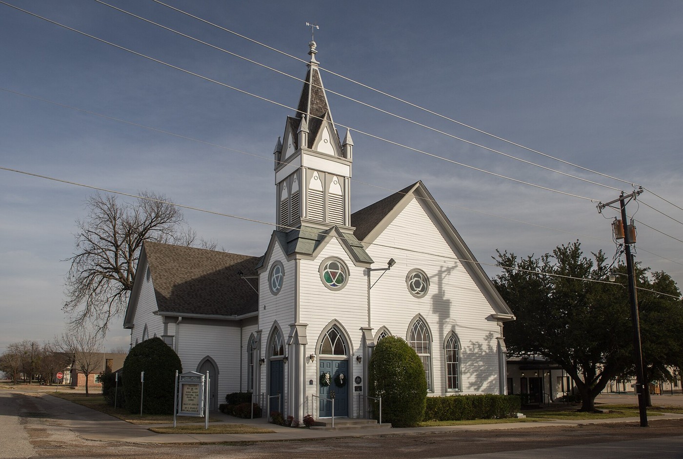 A Methodist church building in Alvarado, Texas