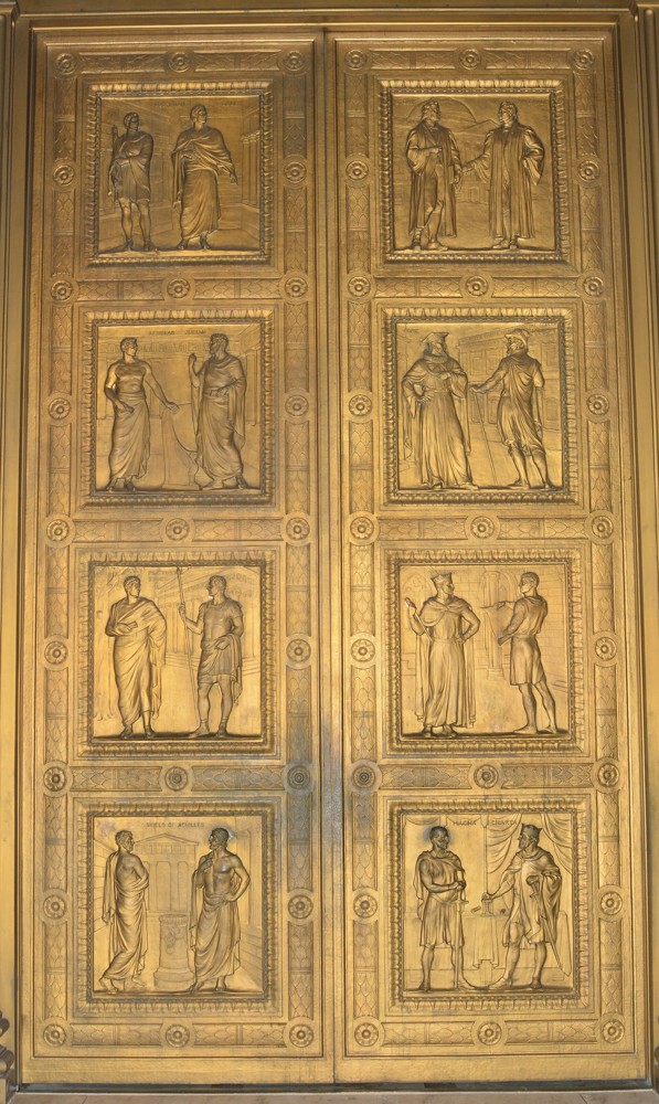 The entrance of the United States Supreme Court building
