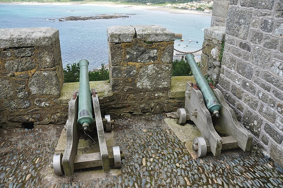 A historic cannon on St Michael’s Mount photographed in June 2011
