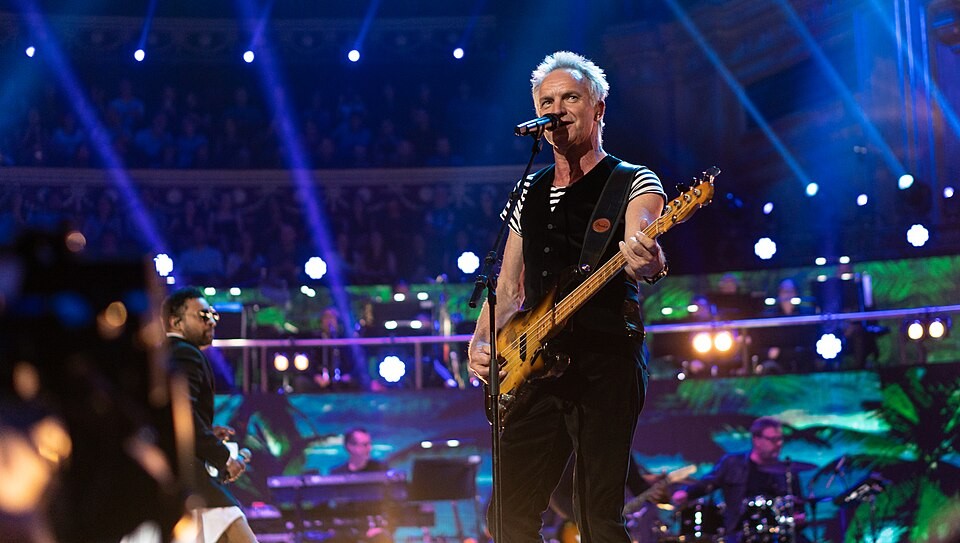 Sting performing at the Royal Albert Hall in April 2018