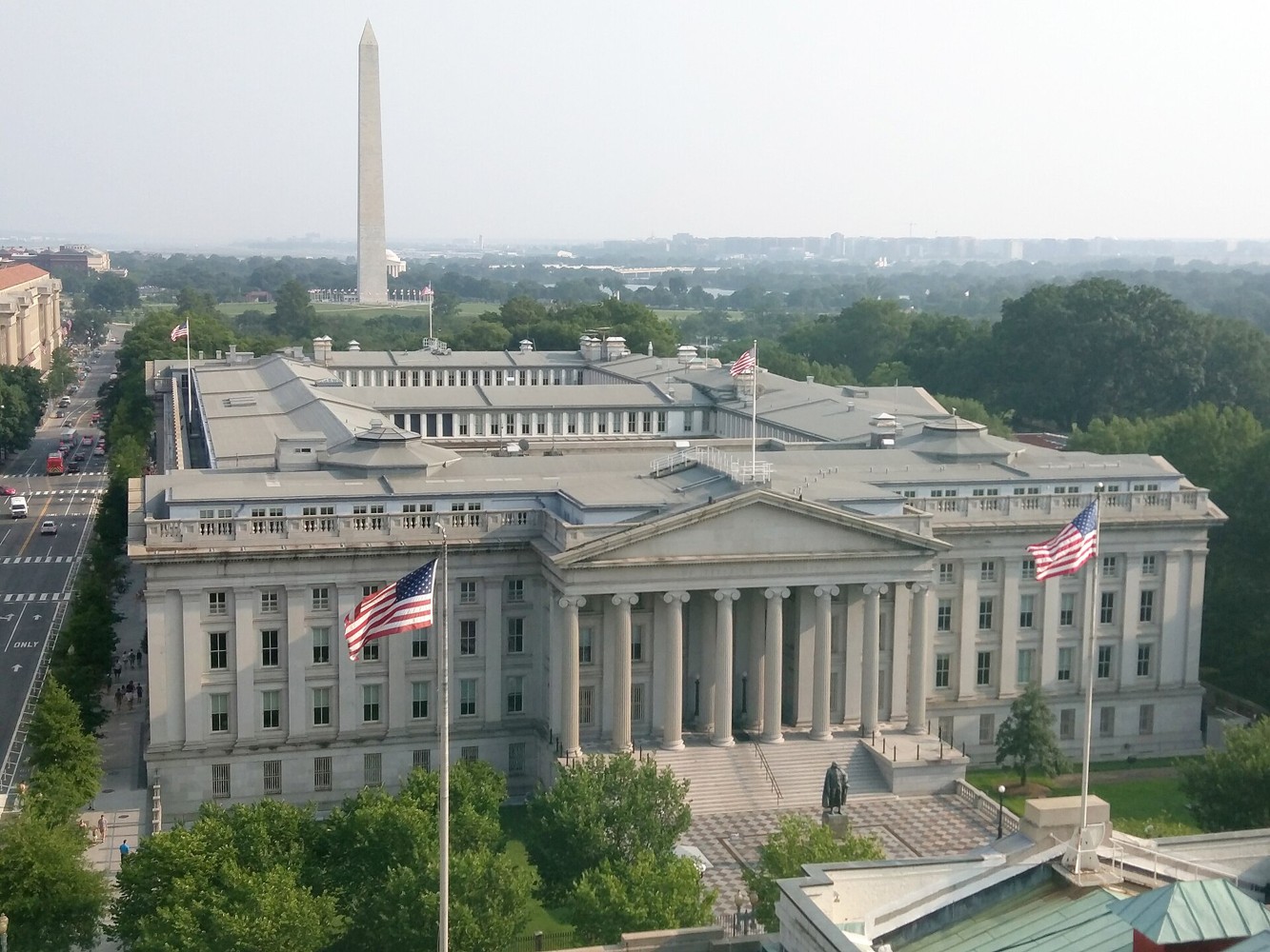 The United States Treasury building in Washington