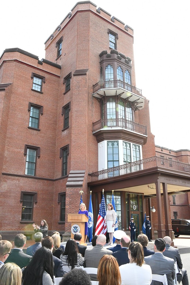 The Department of Homeland Security headquarters during its ceremonial opening